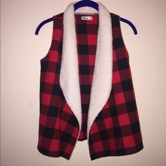 Epic Threads Jackets & Blazers - Buffalo Check Plaid Sherpa Vest